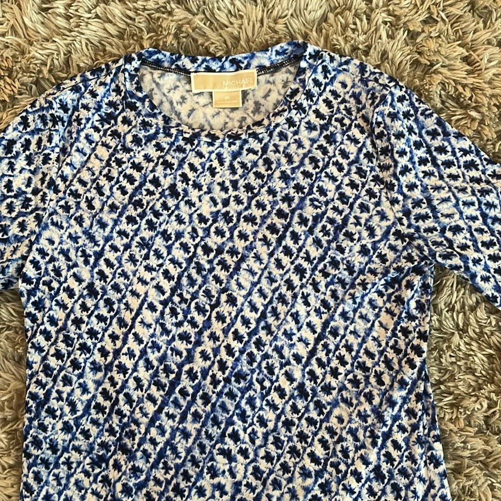 Michael Michael Kors Shibori Printed Long Sleeve Dress - Picture 2 of 4